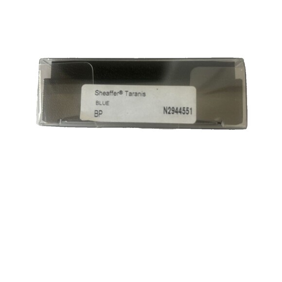 Sheaffer Taranis Black Lacquer & Blue Cap Twist Ball Point Pen New In Gift Box - Picture 5 of 5